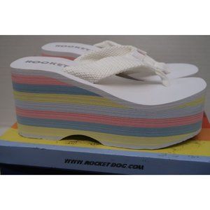 Platform Flip Flops Rocket Dog Webbing Pastel